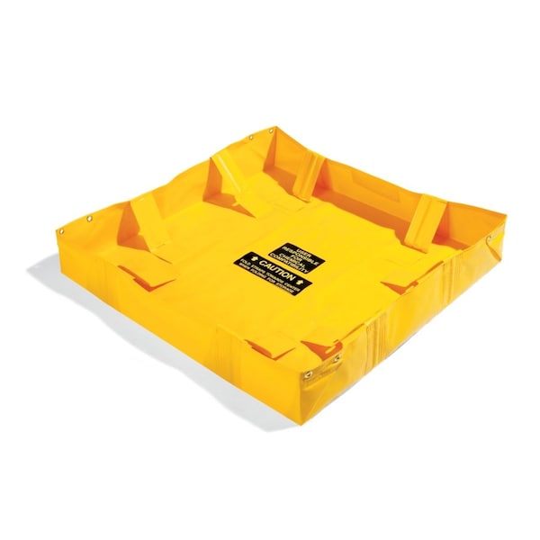 Pig PIG Collapse-A-Tainer Lite Spill Containment Berm Yellow 4' L x 4' W x 8" H PAK720-YW - main